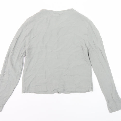 Ghost Women’s Grey Button-Up Long Sleeve Top - Size S