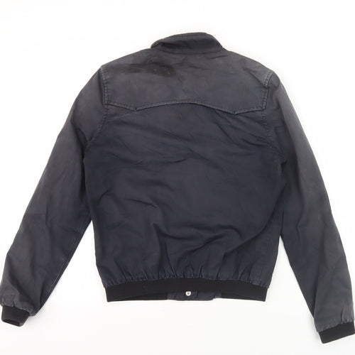 Fred Perry Women's Black Biker Jacket, Size 10, Autumn-Winter