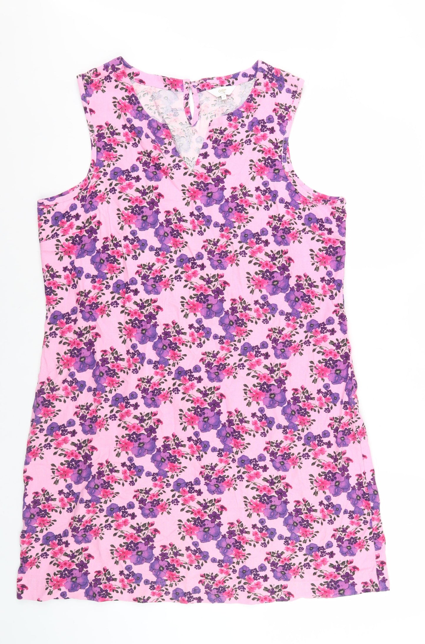 Cotton Traders Women's Floral Sleeveless Dress Size 16