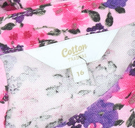 Cotton Traders Women's Floral Sleeveless Dress Size 16