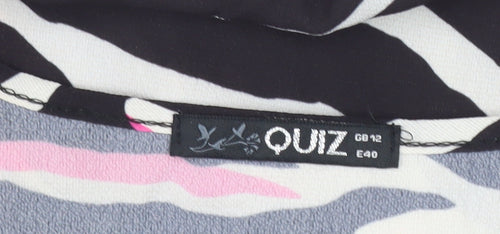 Quiz Women’s Zebra Wrap Blouse Multicoloured Size 12