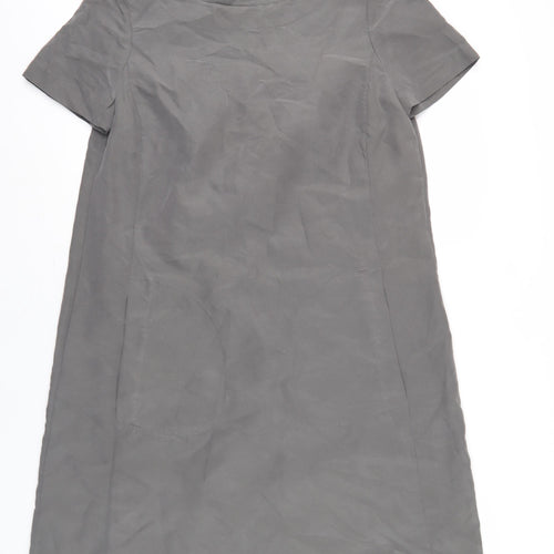 White Company Women's Grey Shift Dress Size 8
