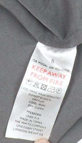 White Company Women's Grey Shift Dress Size 8