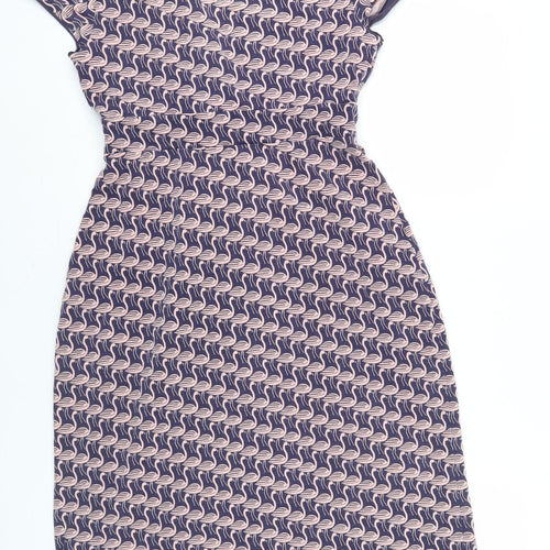 Boden Women's Multicoloured Geometric Bodycon Dress, Size 10