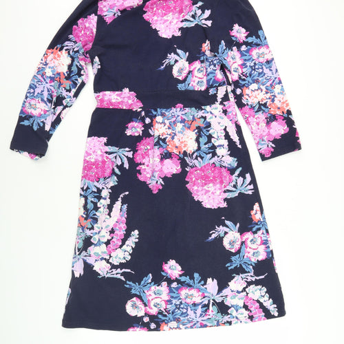 Joules Women's Multicoloured Floral Wrap Dress, Size 12