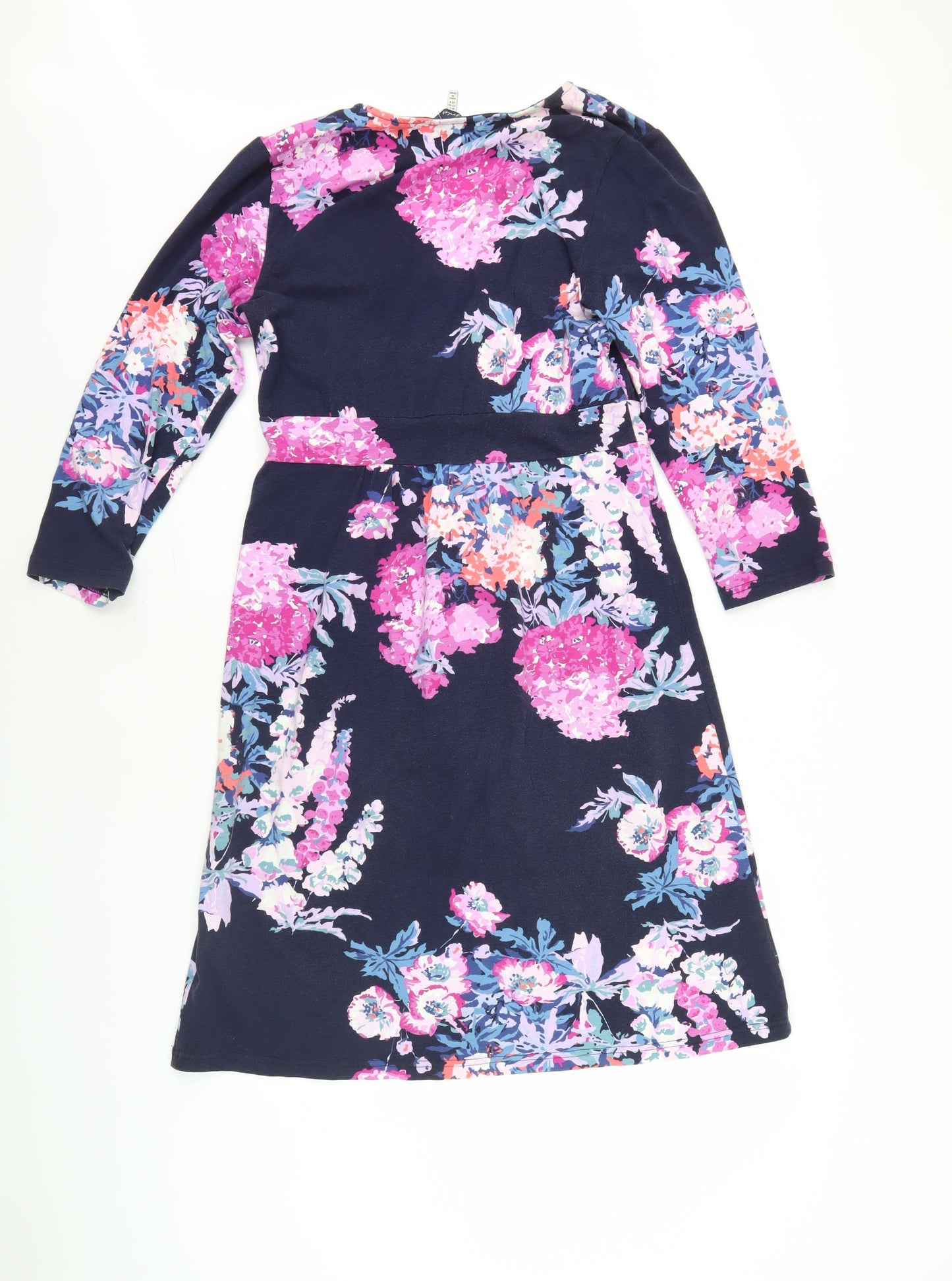 Joules Women's Multicoloured Floral Wrap Dress, Size 12