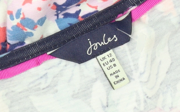 Joules Women's Multicoloured Floral Wrap Dress, Size 12