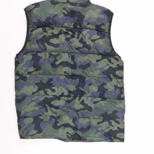 GAP Teens Green Camouflage Puffer Waistcoat 2XL