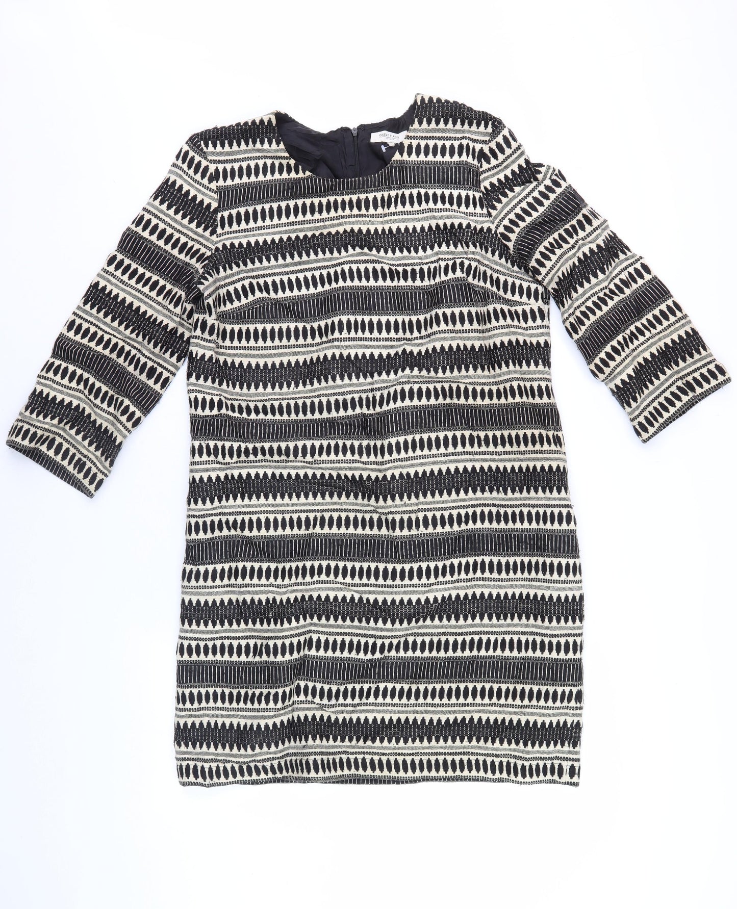 Great Plains Women's Black Geometric Sheath Dress M