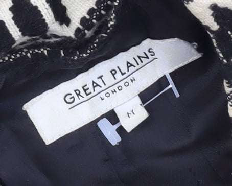 Great Plains Women's Black Geometric Sheath Dress M