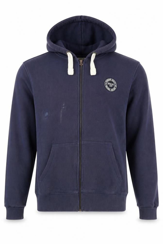 Front view of SoulCal Men's Blue XL Hooded Basic Jacket