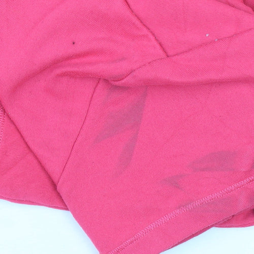 Adidas Women's Pink Slim V-Neck T-Shirt, Size 12