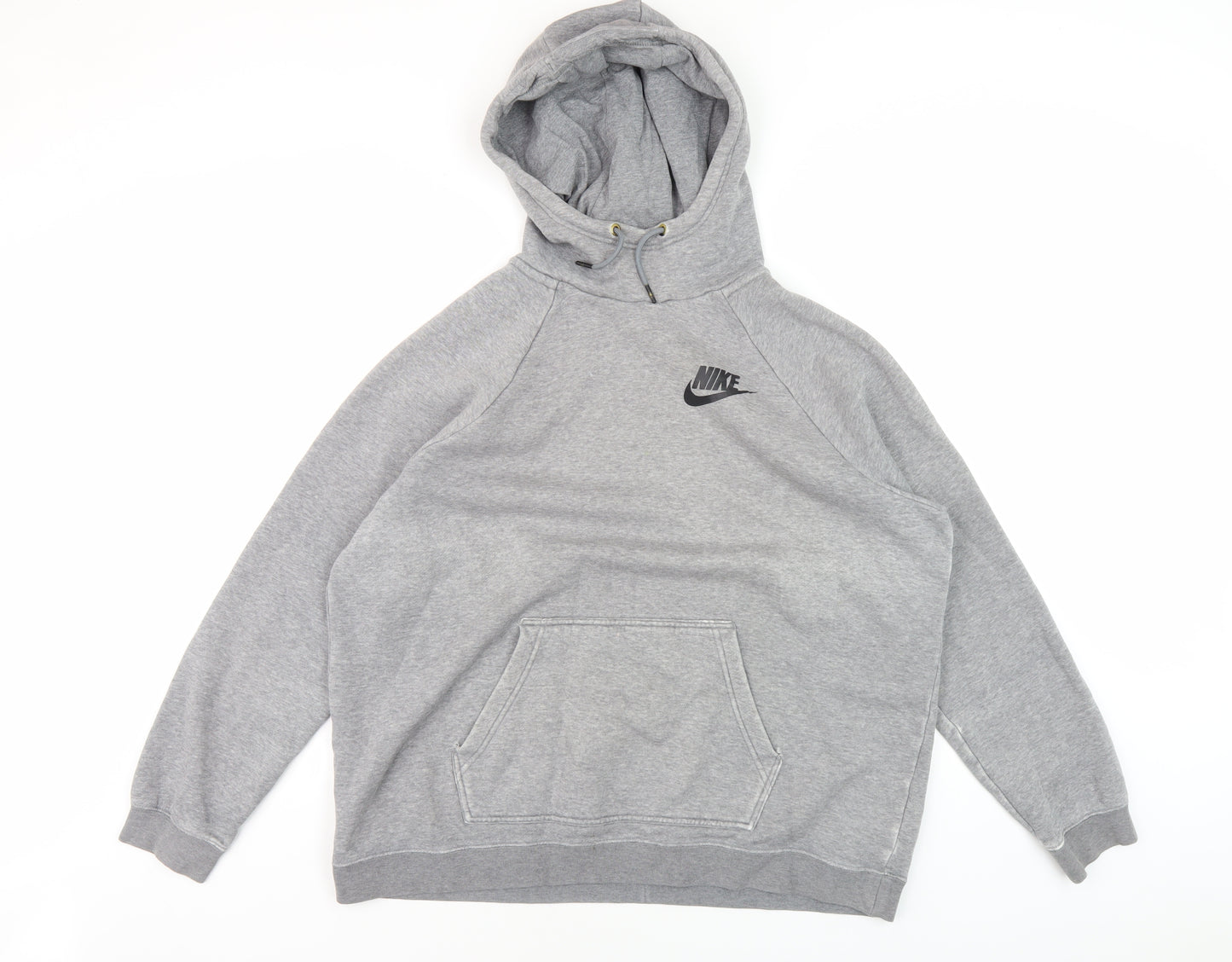 Nike Men's Grey XL Pullover Hoodie with Logo