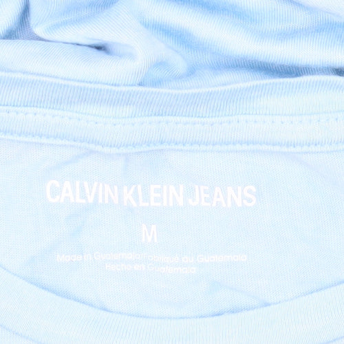 Calvin Klein Women's Blue T-Shirt, Size M, Short Sleeve