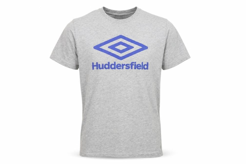 Front view of Umbro Men's Grey Logo T-Shirt, size L