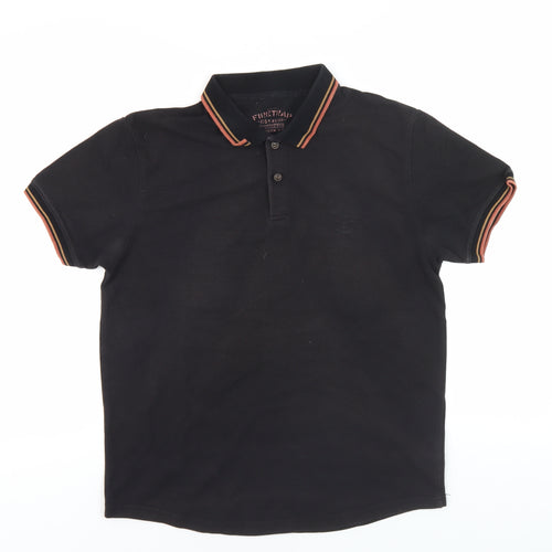 Firetrap Men's Black Polo Shirt L