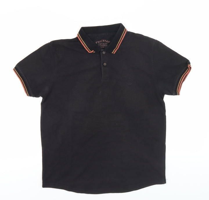 Firetrap Men's Black Polo Shirt L