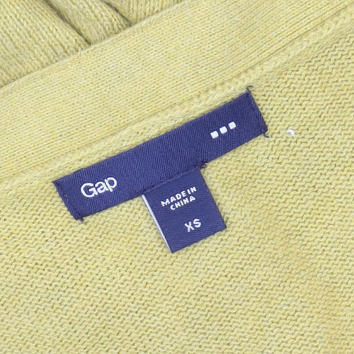 Gap Women’s Yellow V-Neck Cardigan XS, Button Accents