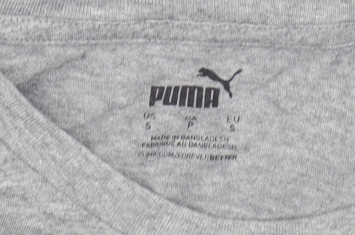 Puma Men's Grey Graphic Logo T-Shirt, Size S