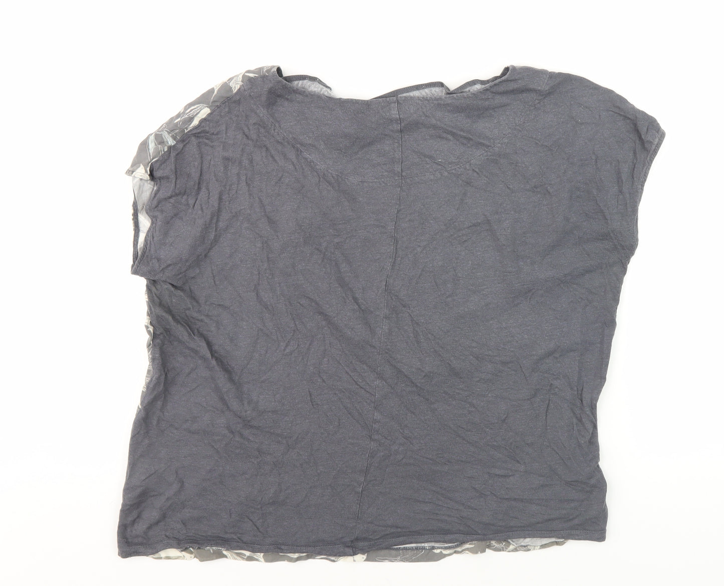 White Stuff Women's Grey Bird Print Sleeveless Blouse