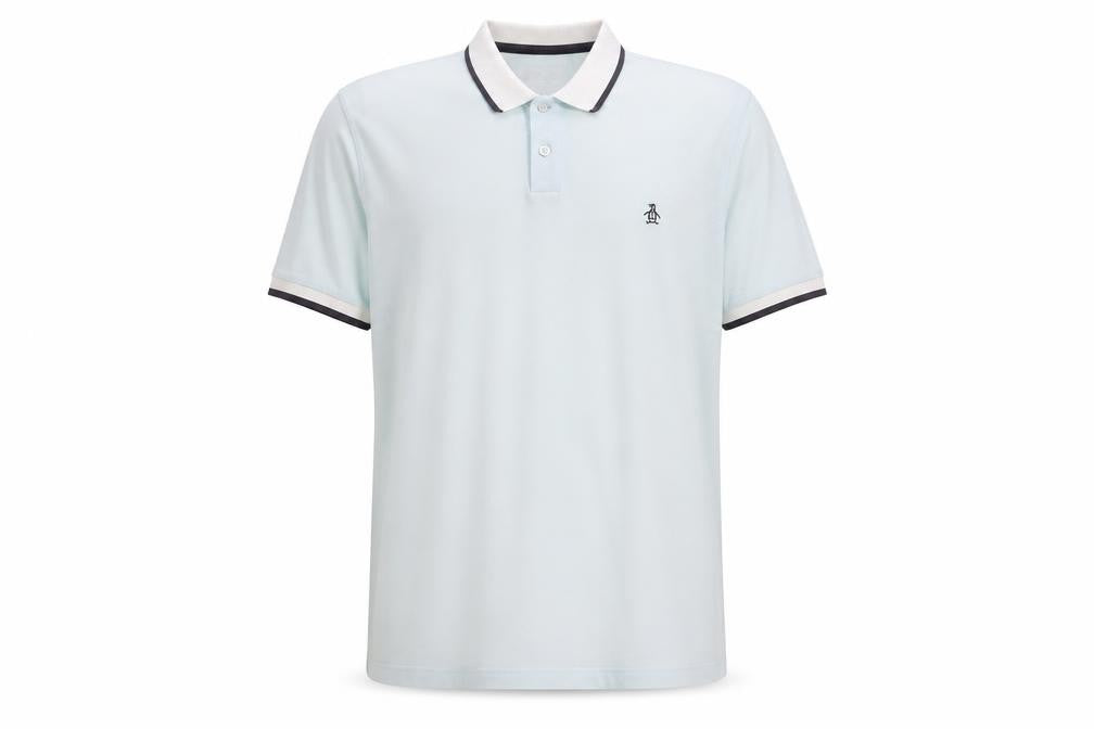 Front view of Original Penguin Men's XL Blue Polo Shirt