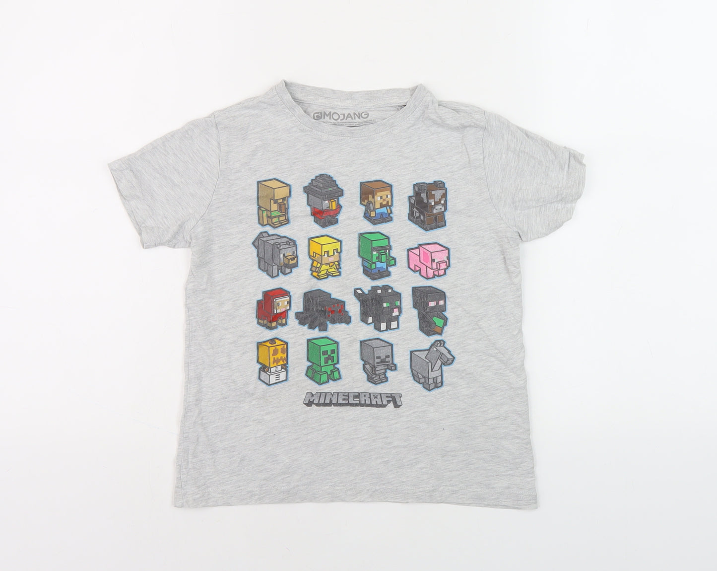 Mojang Minecraft Boys Grey T-Shirt, 7-8 Years, Graphic Tee