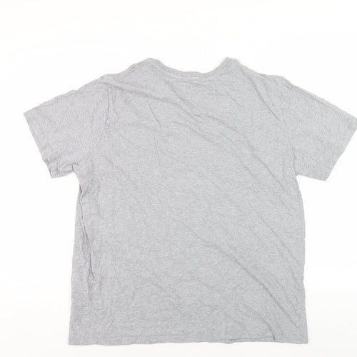 Levi's Men's Grey Logo T-Shirt, Size L, Crew Neck