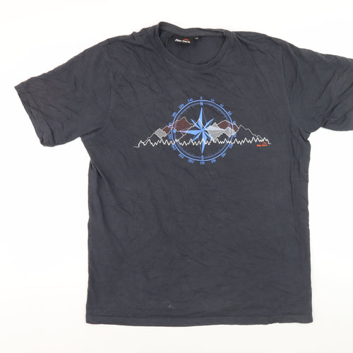 Peter Storm Men's Black Graphic Print T-Shirt, Size M