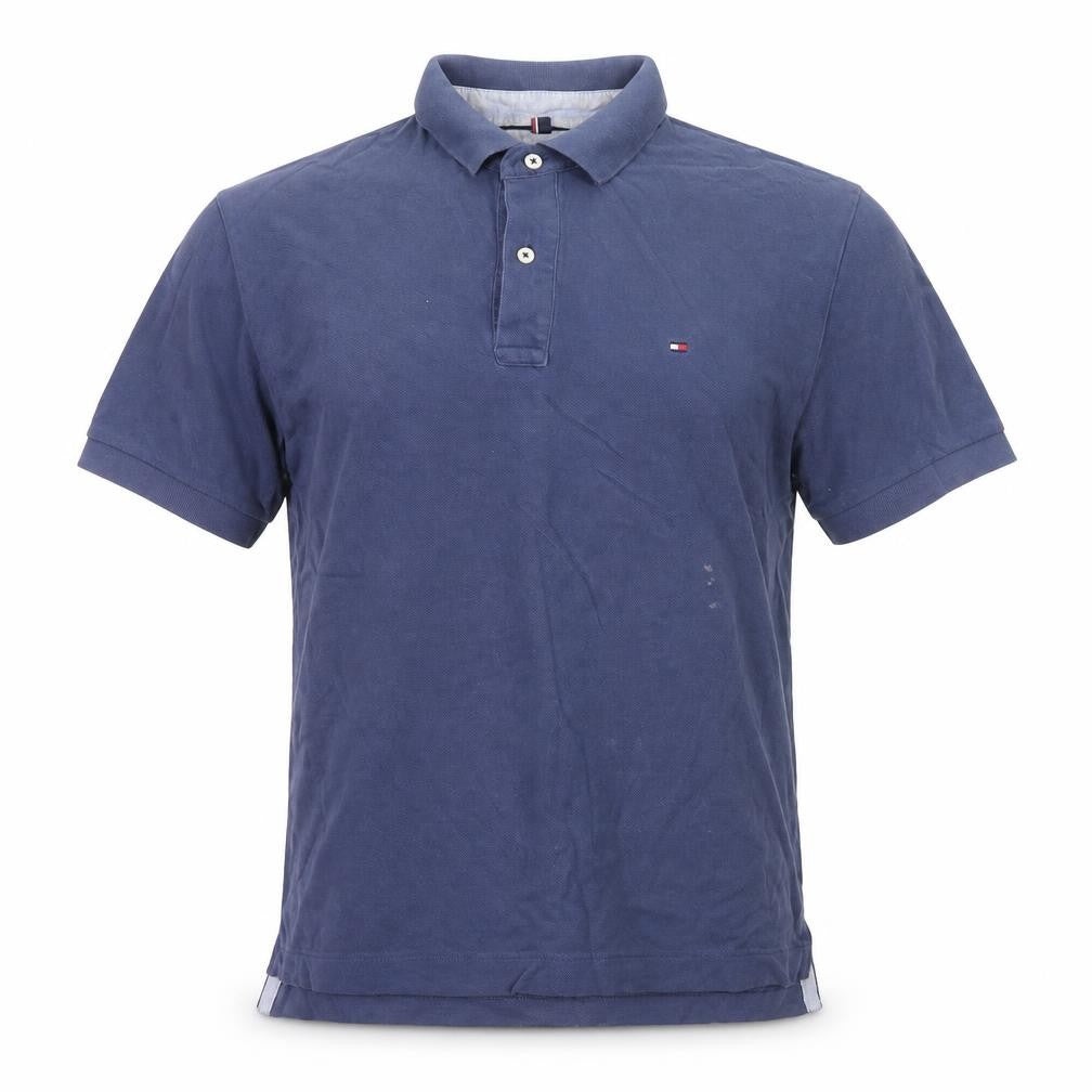 Front view of Tommy Hilfiger Men’s Blue Classic Fit Polo Shirt