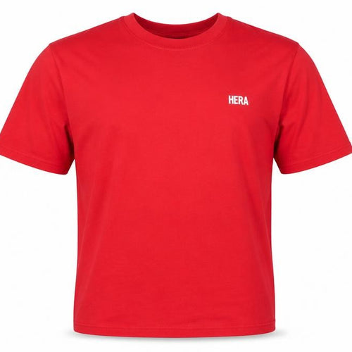 HERA Men's Red T-Shirt, Size S, Casual Short Sleeve