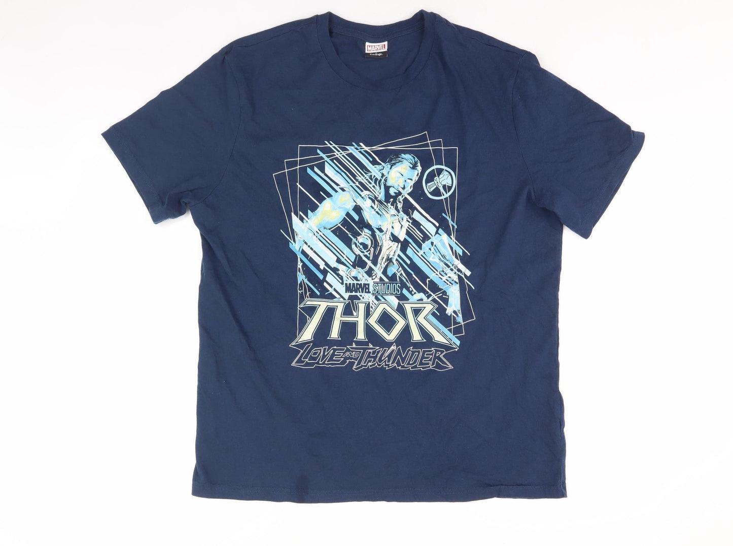 Marvel at George Thor Blue Graphic T-Shirt, Men's L