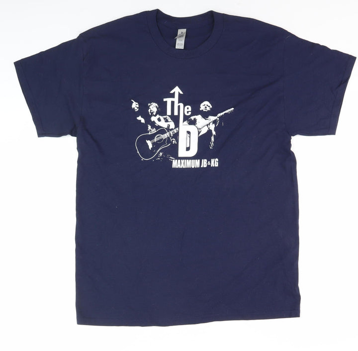 Gildan Men's Blue Graphic Short Sleeve T-Shirt L