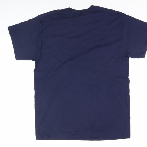 Gildan Men's Blue Graphic Short Sleeve T-Shirt L