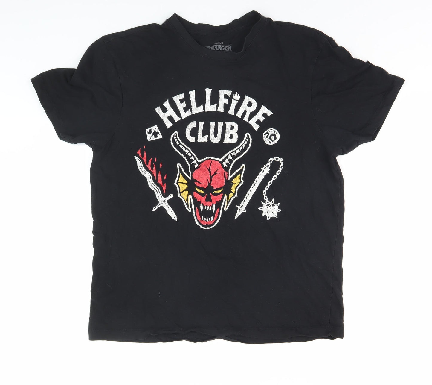 Netflix Stranger Things Hellfire Club T-Shirt XL Black