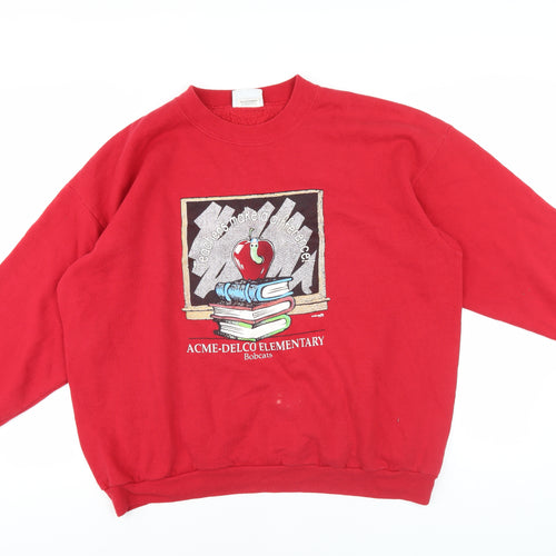 Lee Men's Red XL Crew Neck Pullover Jumper