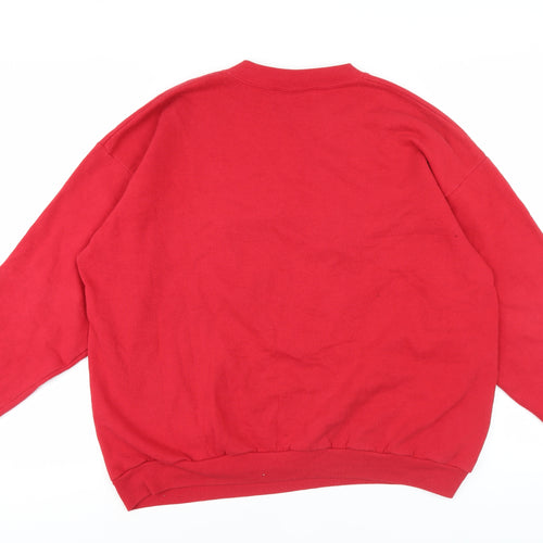 Lee Men's Red XL Crew Neck Pullover Jumper
