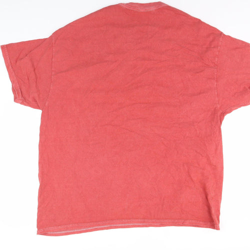 Marvel Red Christmas Men's T-Shirt L Short Sleeve