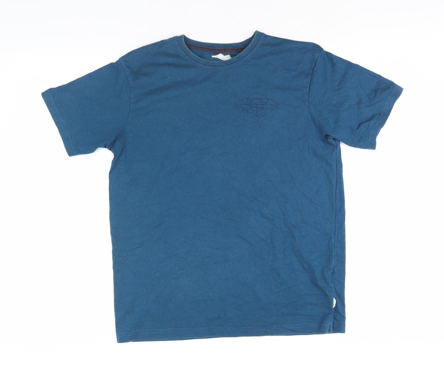 Saltrock Men’s Blue Cotton Crew Neck T-Shirt S