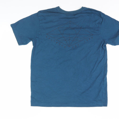 Saltrock Men’s Blue Cotton Crew Neck T-Shirt S