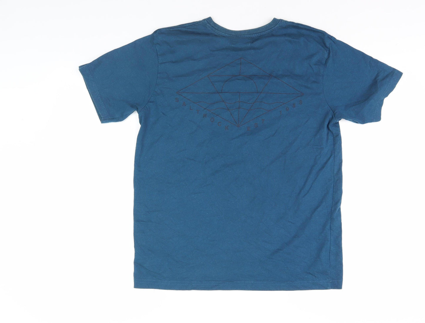 Saltrock Men’s Blue Cotton Crew Neck T-Shirt S