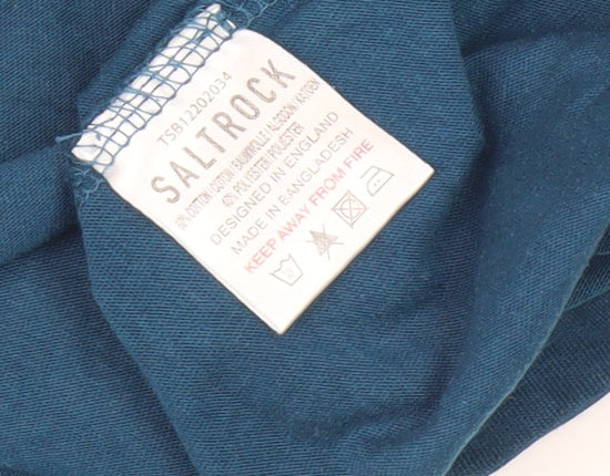 Saltrock Men’s Blue Cotton Crew Neck T-Shirt S