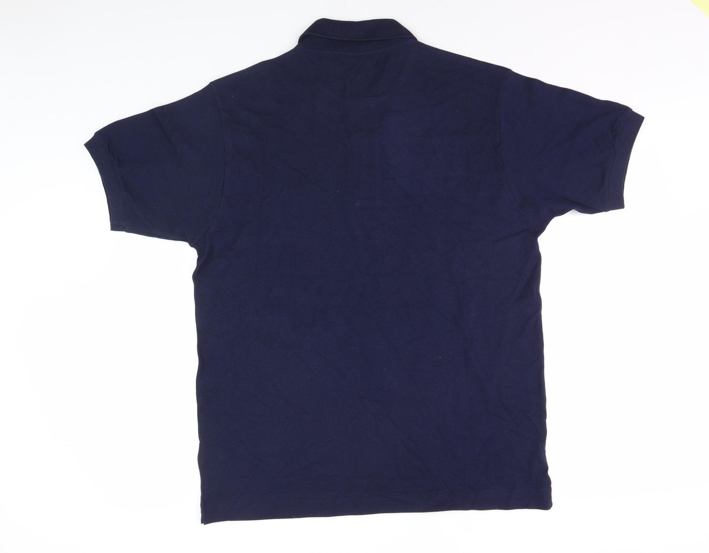 Lacoste Men's Blue Classic Fit Polo Shirt Large