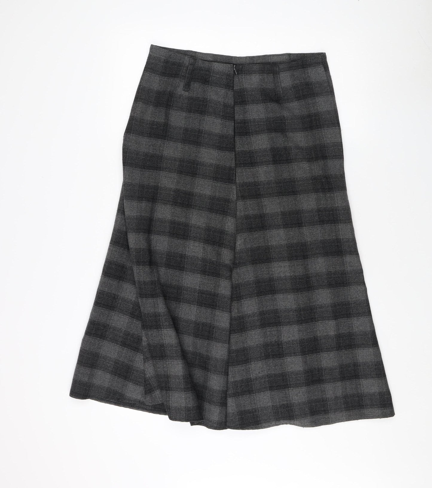 Per Se Women's Grey Check A-Line Skirt Size 12