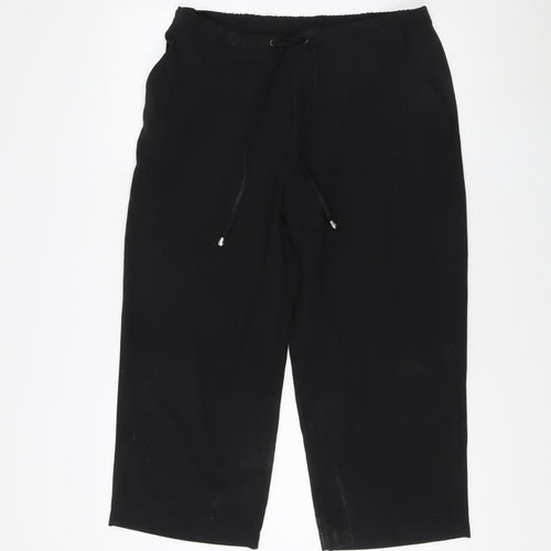 Bonmarché Women's Black Drawstring Trousers Size 16