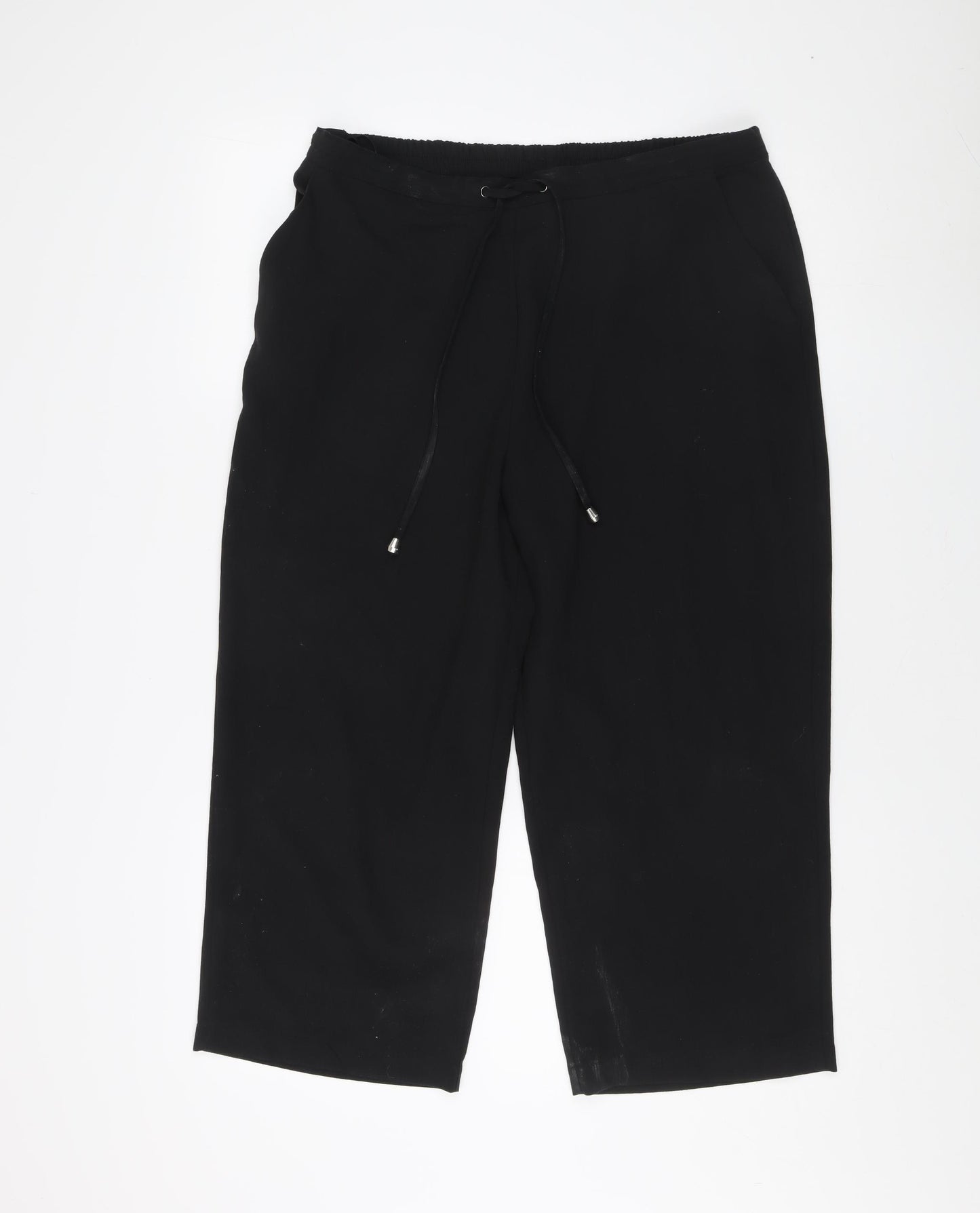 Bonmarché Women's Black Drawstring Trousers Size 16