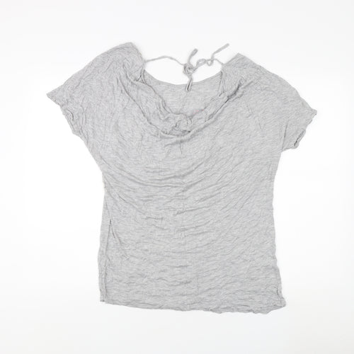 Monsoon Women's Grey Geometric T-Shirt, Size S