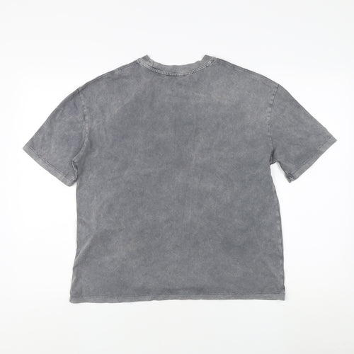 Zara Women's Grey Art T-Shirt, 2XS, Cotton