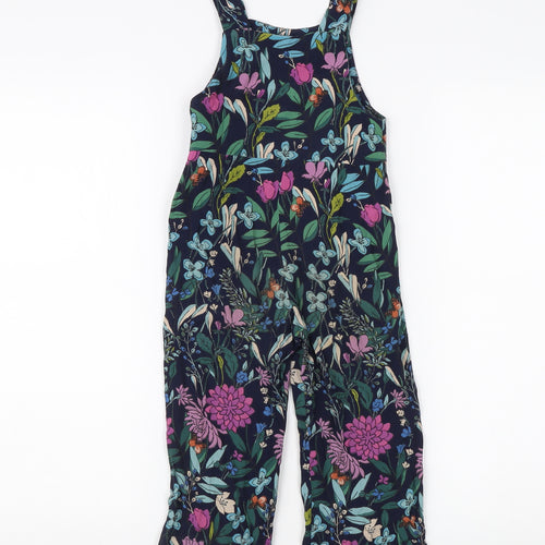 Next Girls Multicoloured Floral Dungaree, 3 Years, Viscose