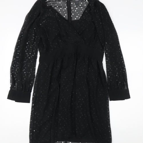 Esprit Women's Black Polka Dot Shift Dress Size 12