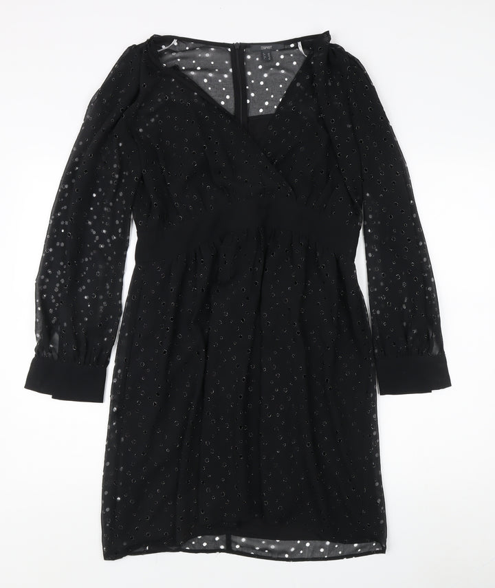 Esprit Women's Black Polka Dot Shift Dress Size 12
